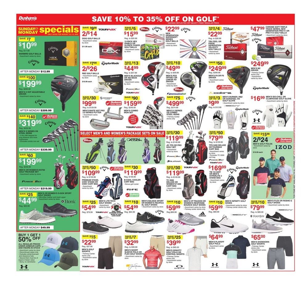 Dunham's Sports Weekly Ad Aug 08 Aug 13, 2020