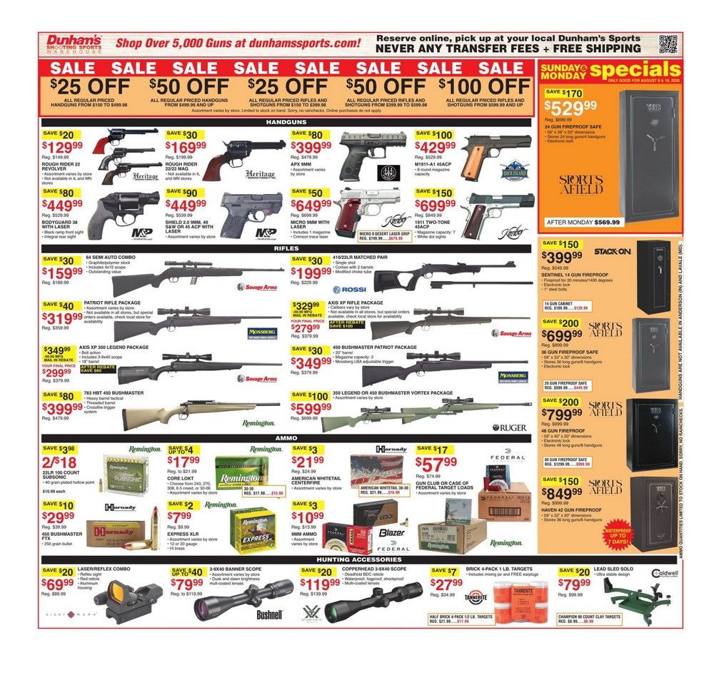 Dunham's Sports Weekly Ad Aug 08 Aug 13, 2020
