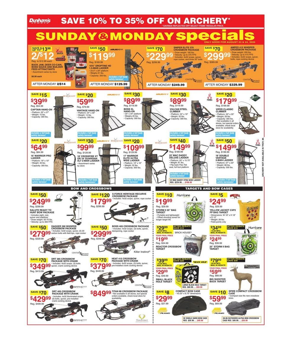 Dunham's Sports Weekly Ad Aug 22 Aug 27, 2020
