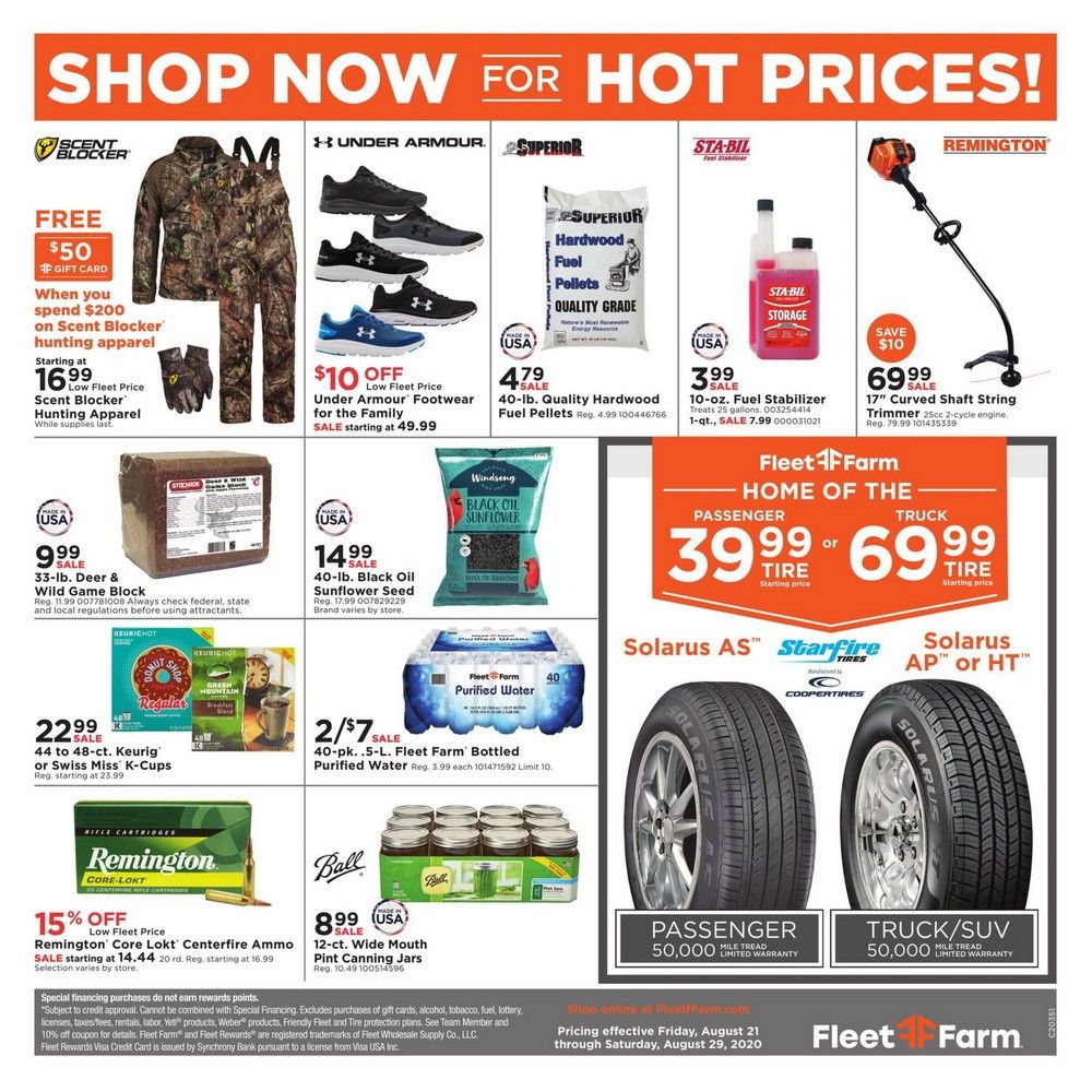 Fleet Farm Weekly Ad Aug 21 Aug 29, 2020