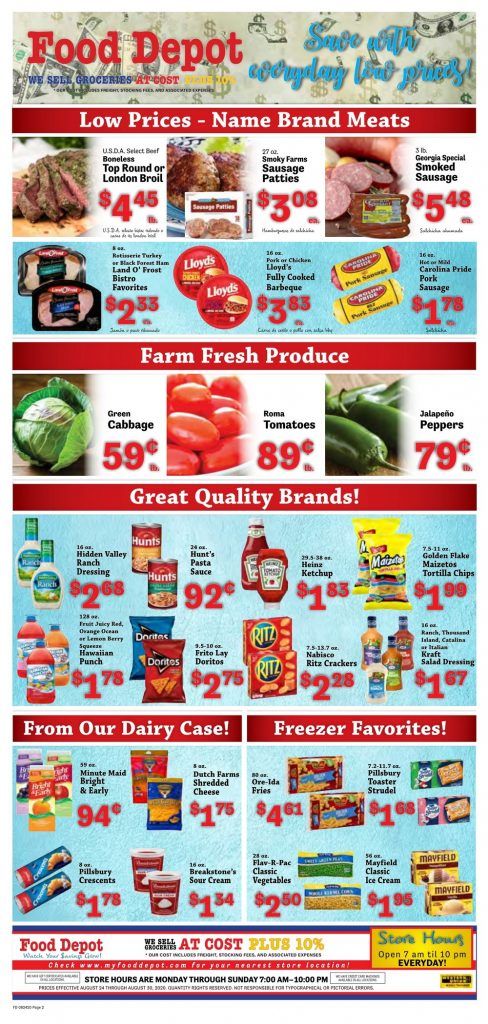 Food Depot Weekly Ad Aug 24 - Aug 30, 2020