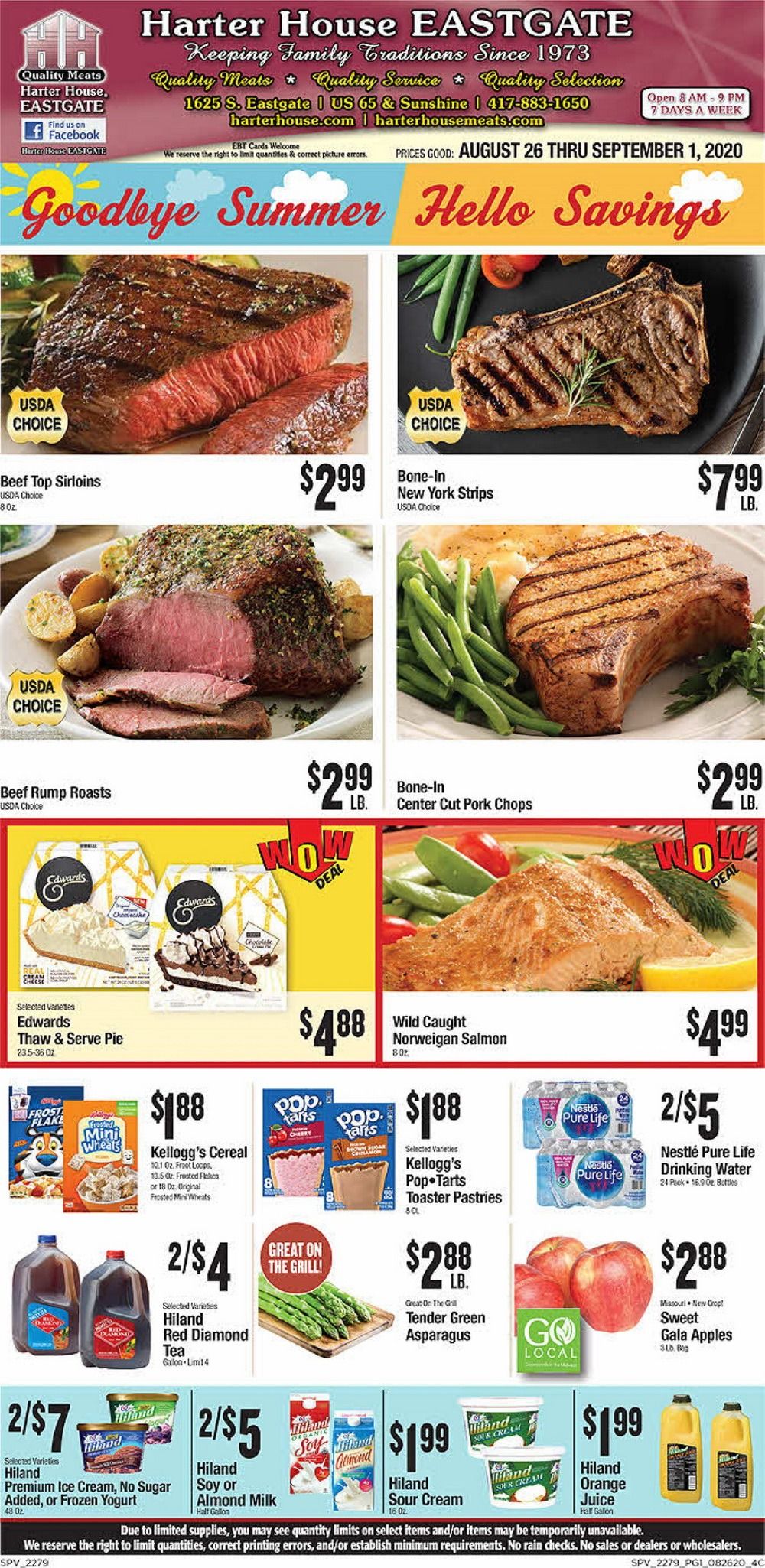 Harter House Weekly Ad Aug 26 Sep 01, 2020