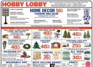 Hobby Lobby Weekly Ad Aug 16– Aug 22, 2020