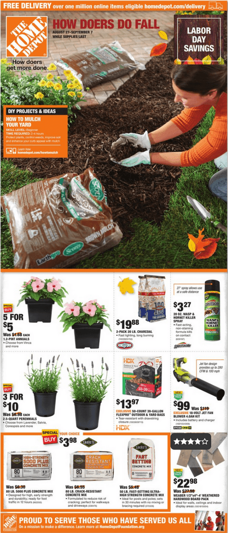 Home Depot Weekly Ad Aug 27 – Sep 07, 2020