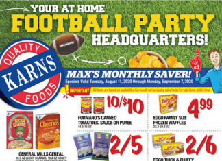 Karns Quality Foods Monthly Ad Aug 11 – Sep 09, 2020