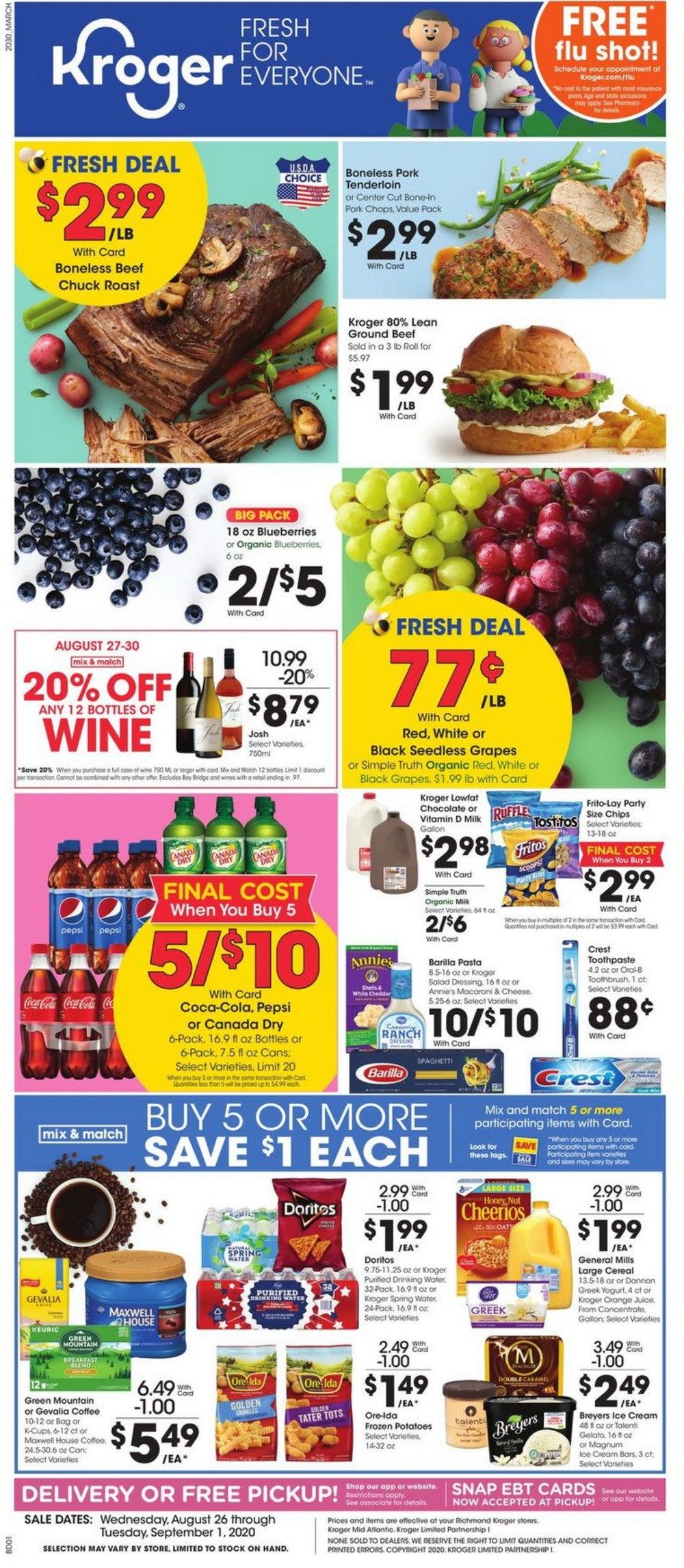 Kroger Weekly Ad Aug 26 Sep 01, 2020