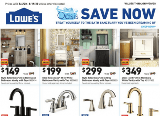 Lowe’s Weekly Ad Aug 06- Aug 19, 2020