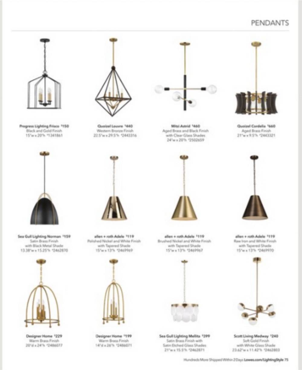 Lowe's Lighting Guide Aug 20 Dec 31, 2020