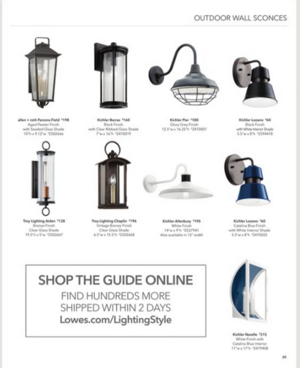 Lowe's Lighting Guide Aug 20 Dec 31, 2020