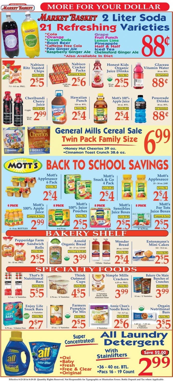 Market Basket Weekly Flyer Aug 23 Aug 29, 2020