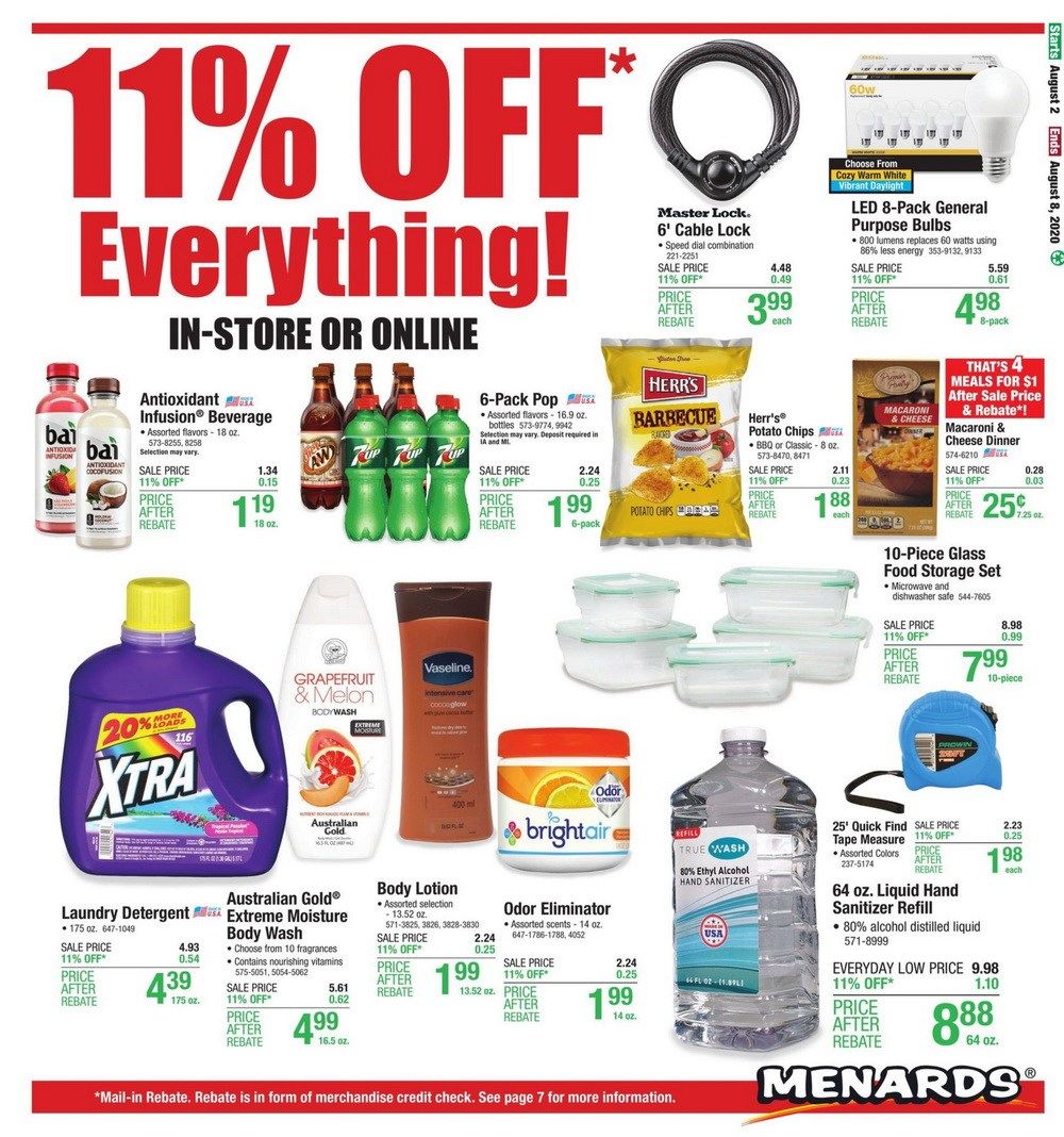 Menards Weekly Ad Aug 02 â€