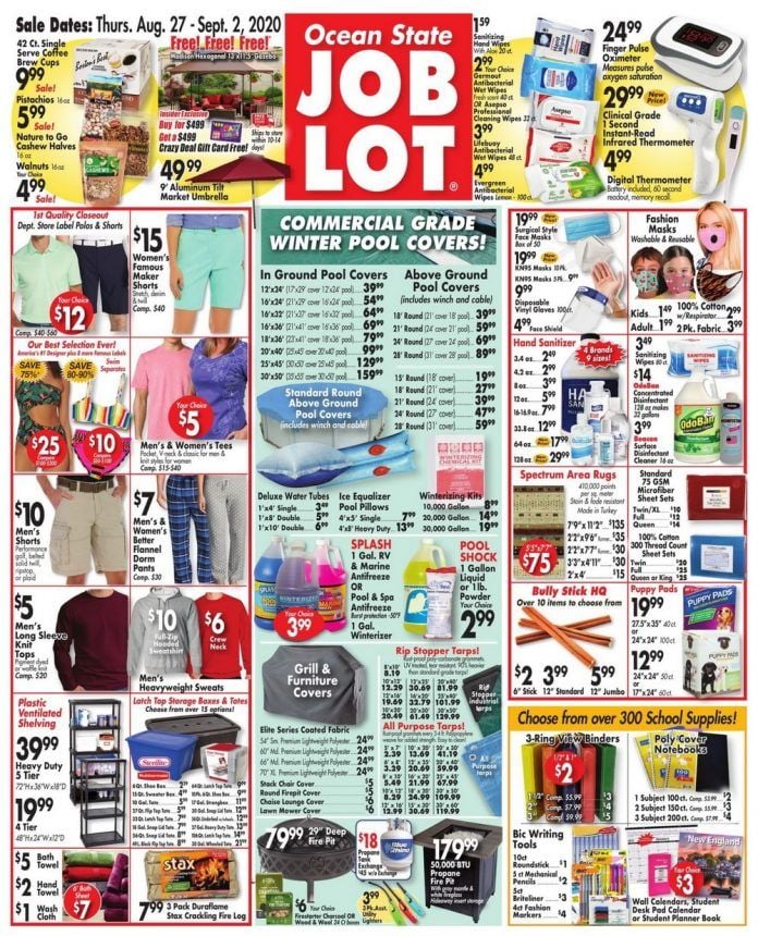 Ocean State Job Lot Weekly Ad Aug 27 Sep 02, 2020