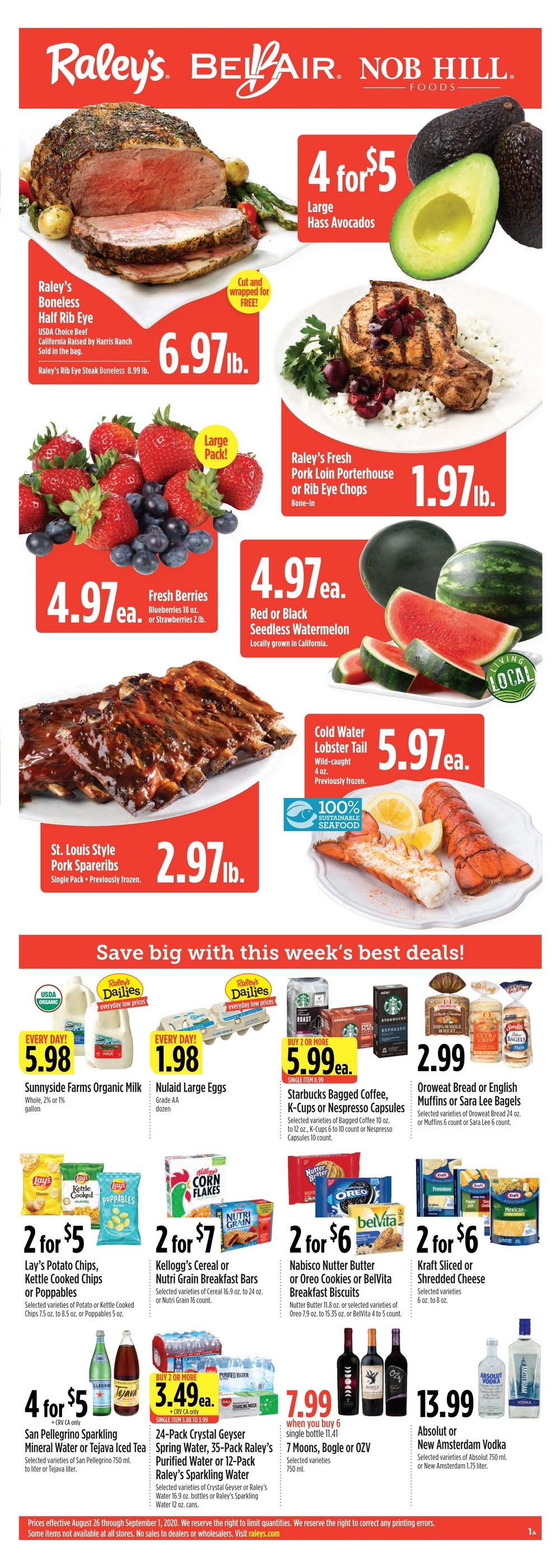 Raley s Supermarkets Weekly Ad Aug 26 Sep 01 2020 Raley s Supermarkets Weekly Ad Aug 26 Sep 01 2020
