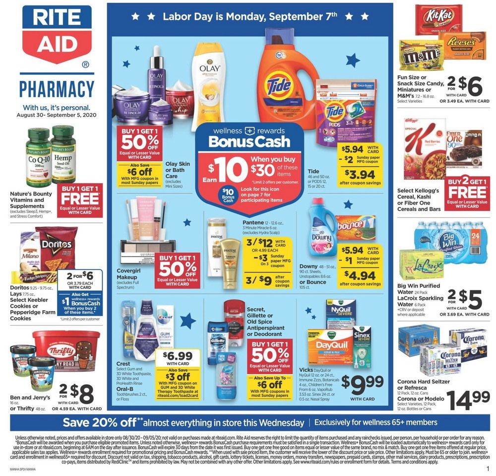 Rite Aid Weekly Ad Aug 30 Sep 05, 2020