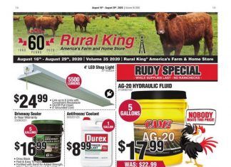 Rural King Weekly Ad Aug 16 – Aug 29, 2020