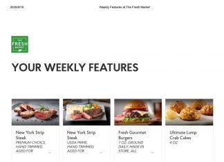 The Fresh Market Weekly Specials Aug 19 – Aug 25, 2020