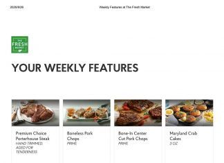 The Fresh Market Weekly Specials Aug 26 – Sep 01, 2020