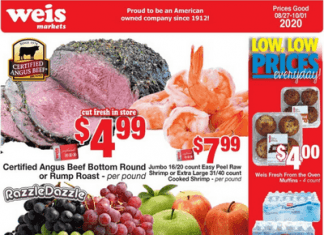 Weis Markets Monthly Ad Aug 28 – Oct 01, 2020