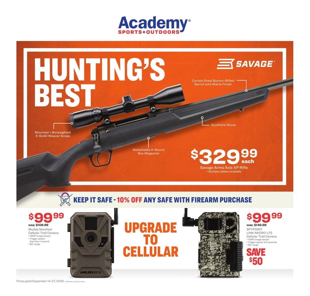 Academy Sports + Outdoors Hunting Ad Sep 14 Sep 27, 2020