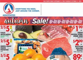 Associated Supermarkets Weekly Ad Sep 25 – Oct 01, 2020
