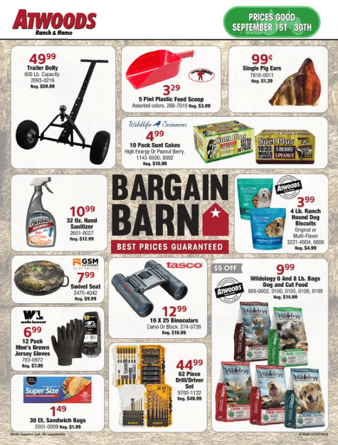 Atwoods Monthly Ad Sep 01 – Sep 30, 2020