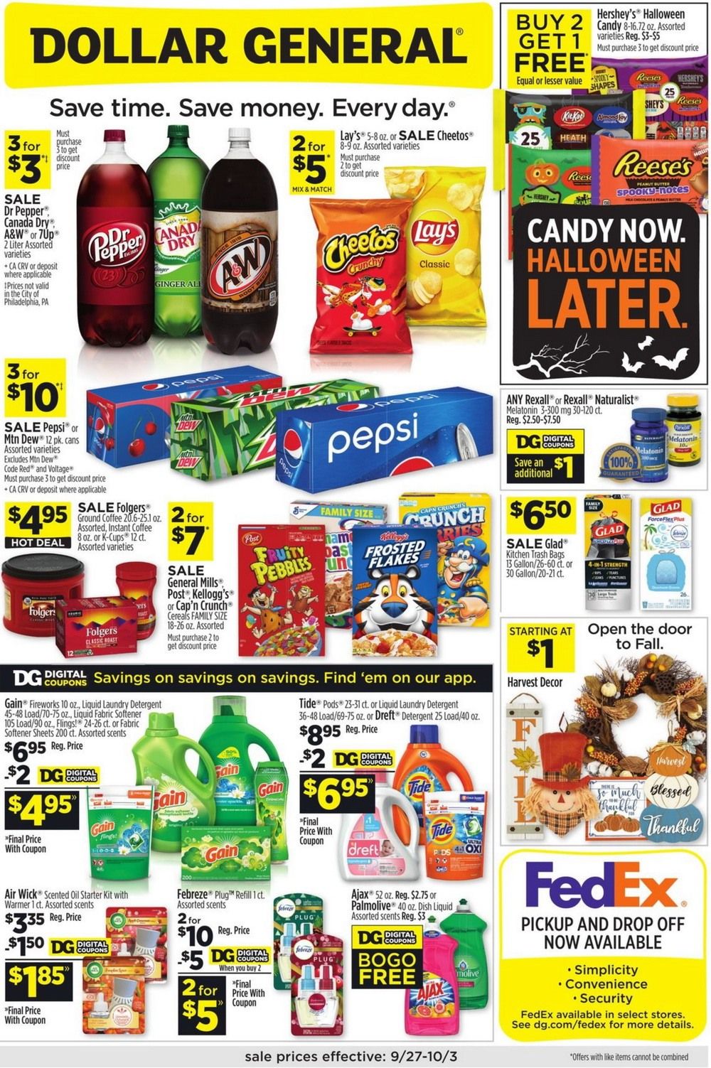 Dollar General Weekly Ad Sep 27 Oct 03, 2020