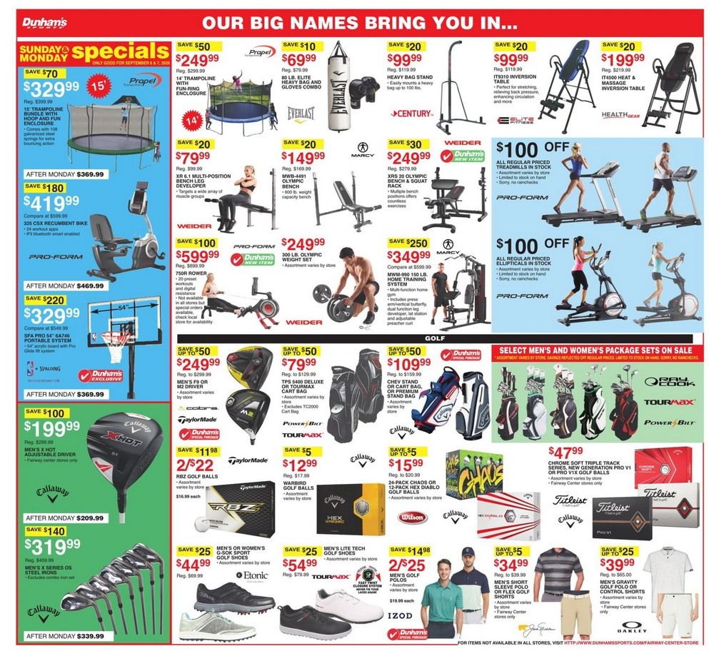 Dunham's Sports Weekly Ad Sep 05 Sep 10, 2020