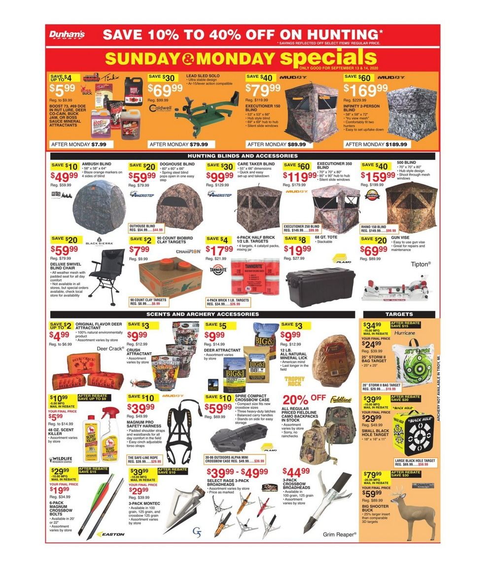 Dunham's Sports Weekly Ad Sep 12 Sep 17, 2020
