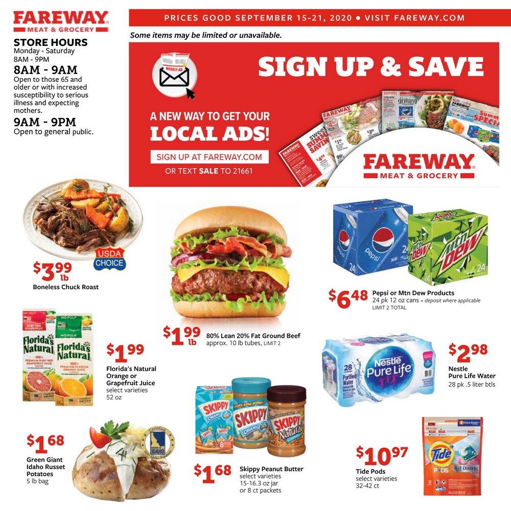 Fareway Weekly Ad Sep 15 Sep 21, 2020