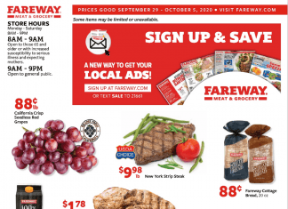 Fareway Weekly Ad Sep 29 – Oct 5, 2020