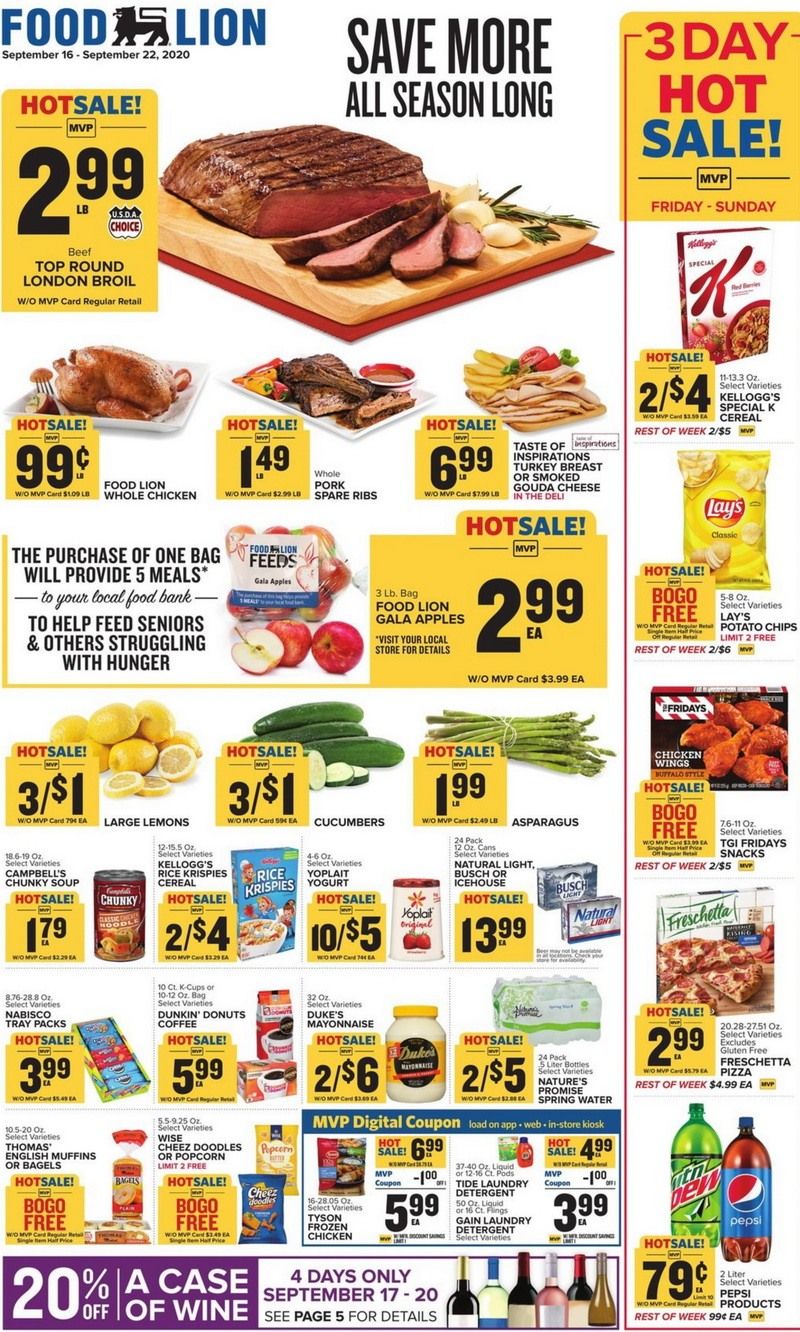Food Lion Weekly Ad Sep 16 Sep 22, 2020