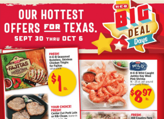 HEB Weekly Ad Sep 30 – Oct 6, 2020