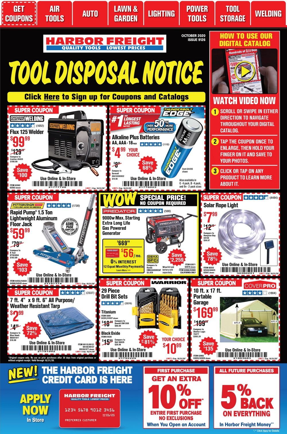 Harbor Freight Flyer Sale Oct 01 Oct 31, 2020