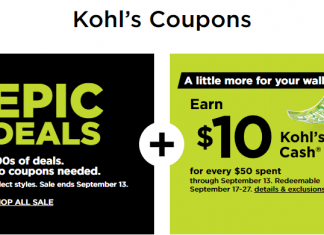 Kohls Coupons Sale Until Sep 13, 2020