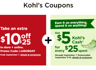 Kohls Coupons Sale Until Sep 07, 2020