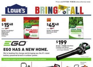 Lowe’s Weekly Ad Sep 17 – Sep 30, 2020