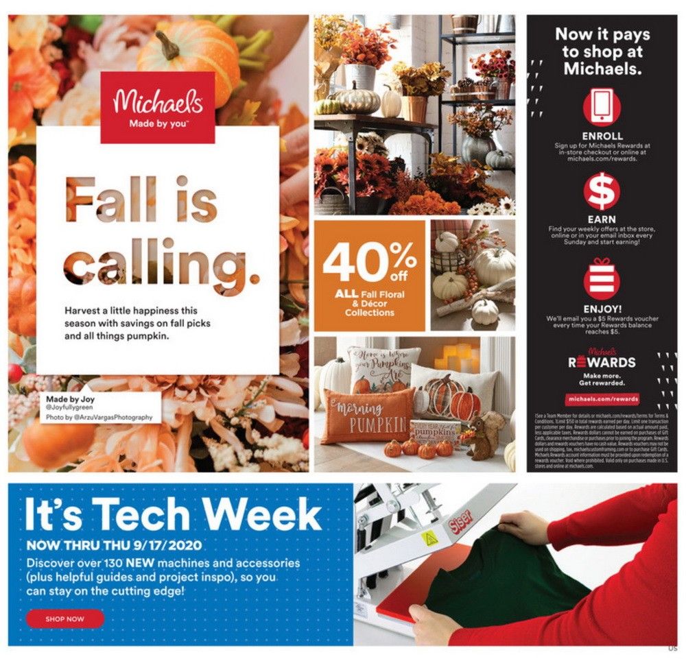 Michaels Weekly Ad Sep 13 Sep 17, 2020