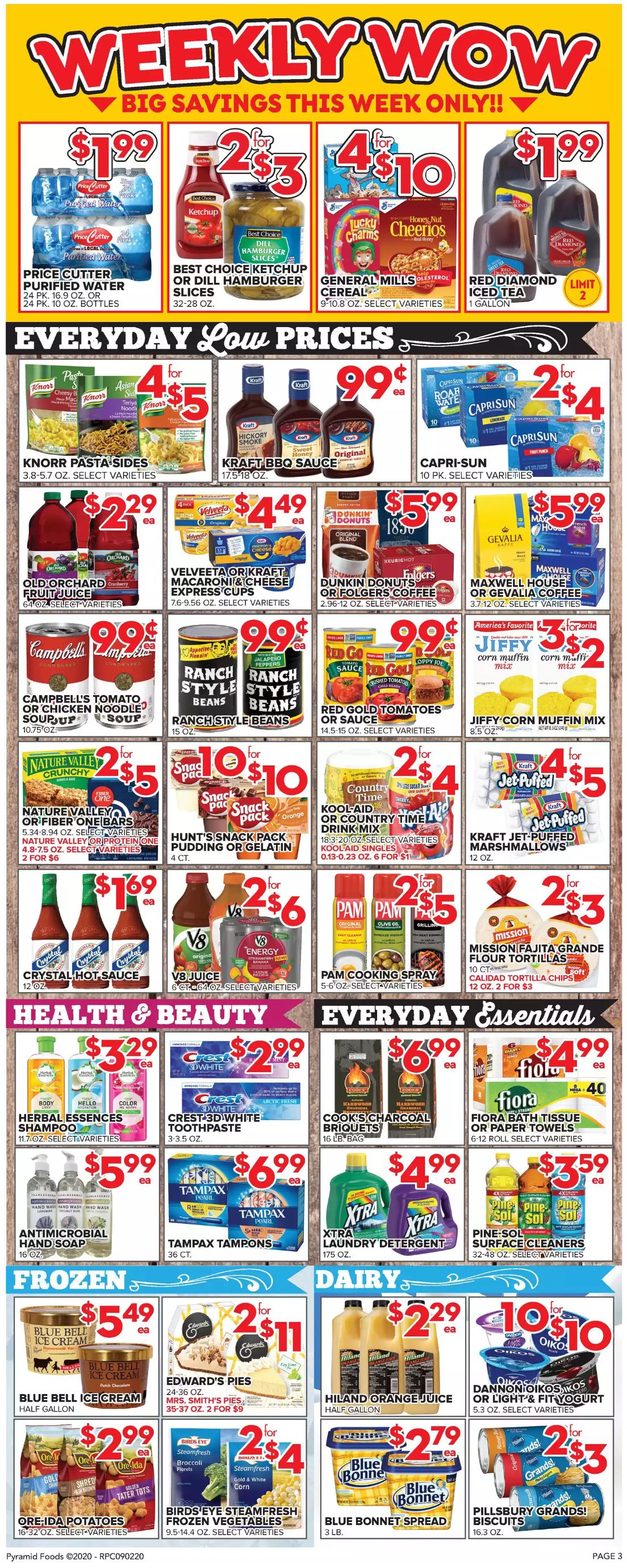 Price Cutter Weekly Ad Sep 02 Sep 08, 2020