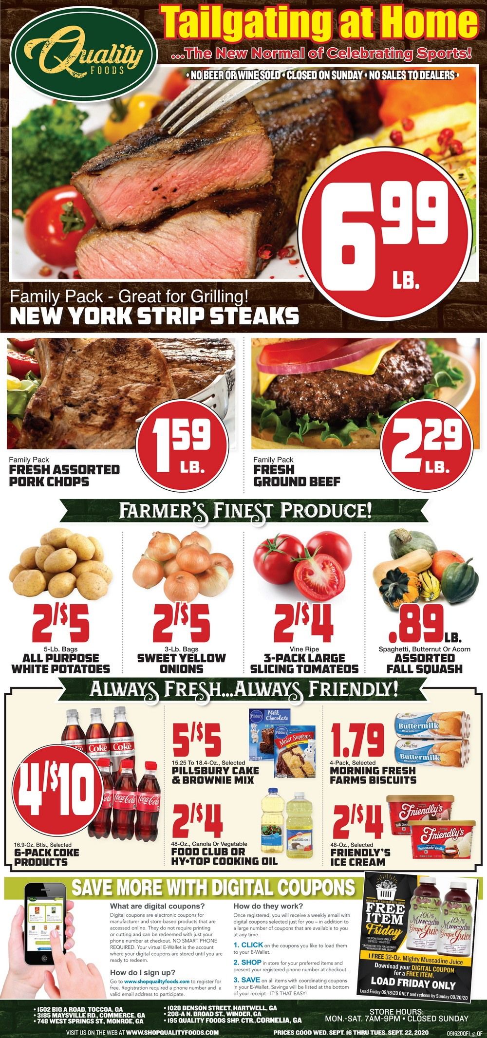 Quality Foods Weekly Ad Sep 16 Sep 22, 2020