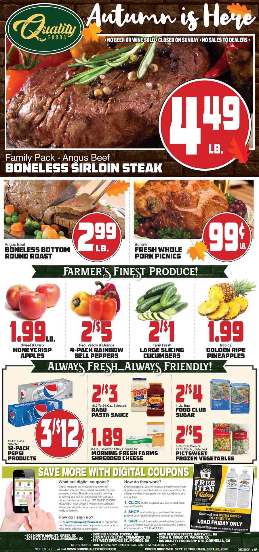 Quality Foods Weekly Ad Sep 23 Sep 29, 2020