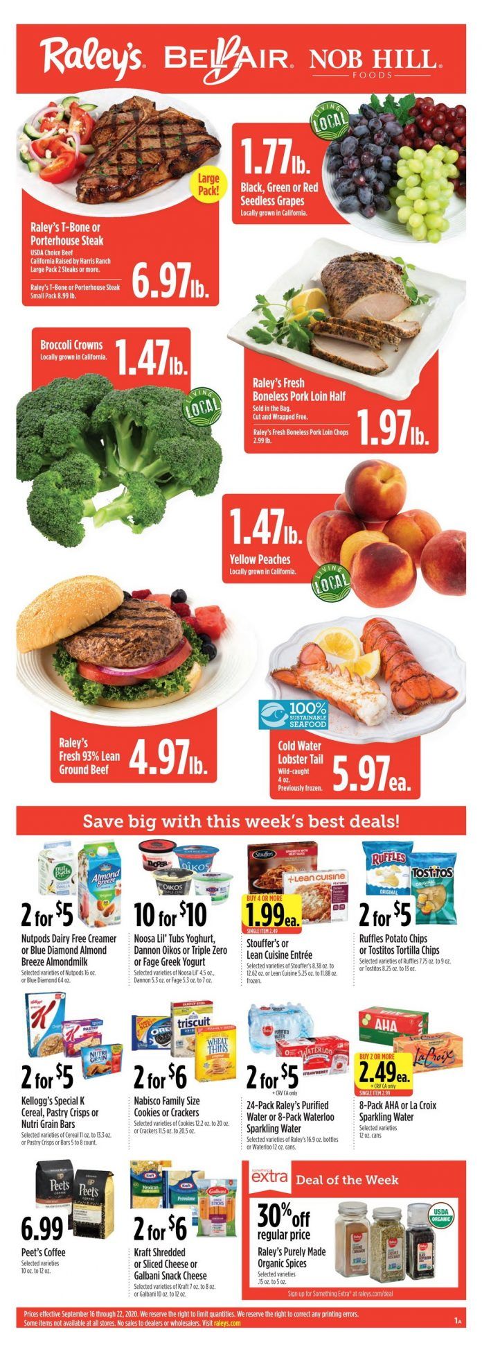 Raley's Supermarkets Weekly Ad Sep 16 Sep 22, 2020