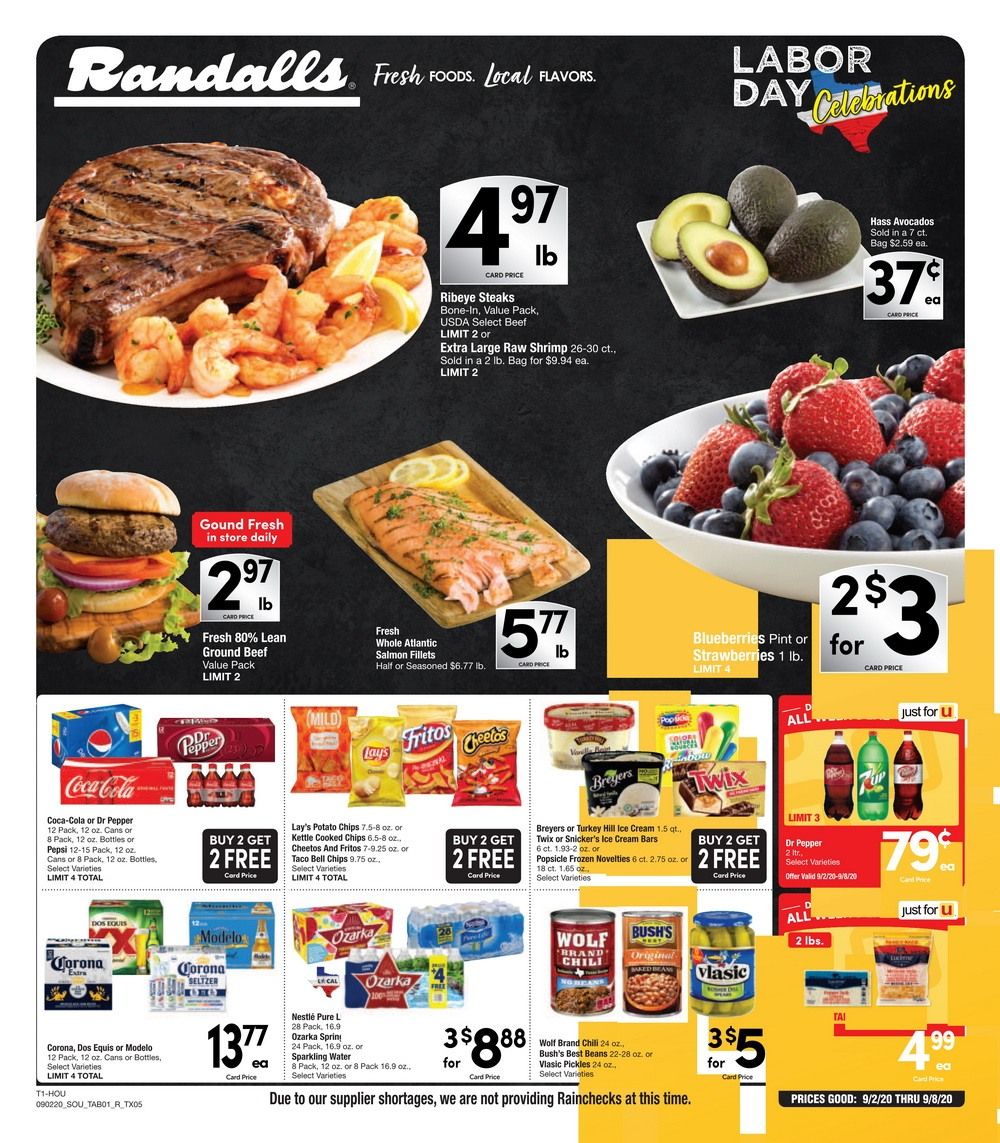 Randalls Weekly Ad Sep 02 Sep 08, 2020