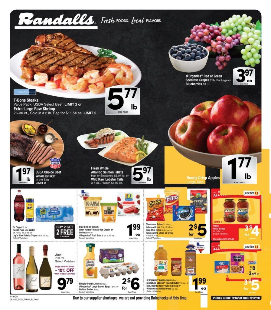 Randalls Weekly Ad Sep 16 Sep 22, 2020
