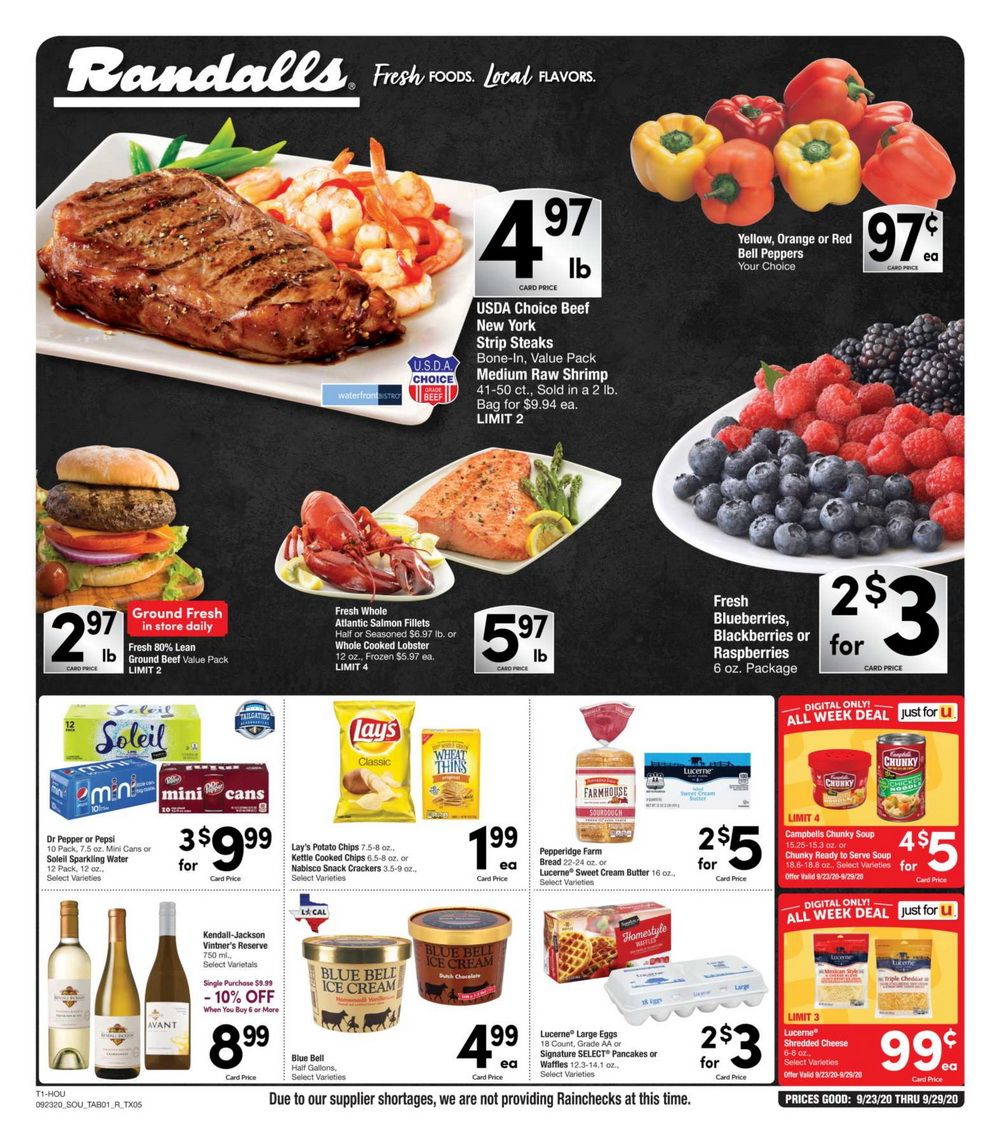 Randalls Weekly Ad Sep 23 Sep 29, 2020