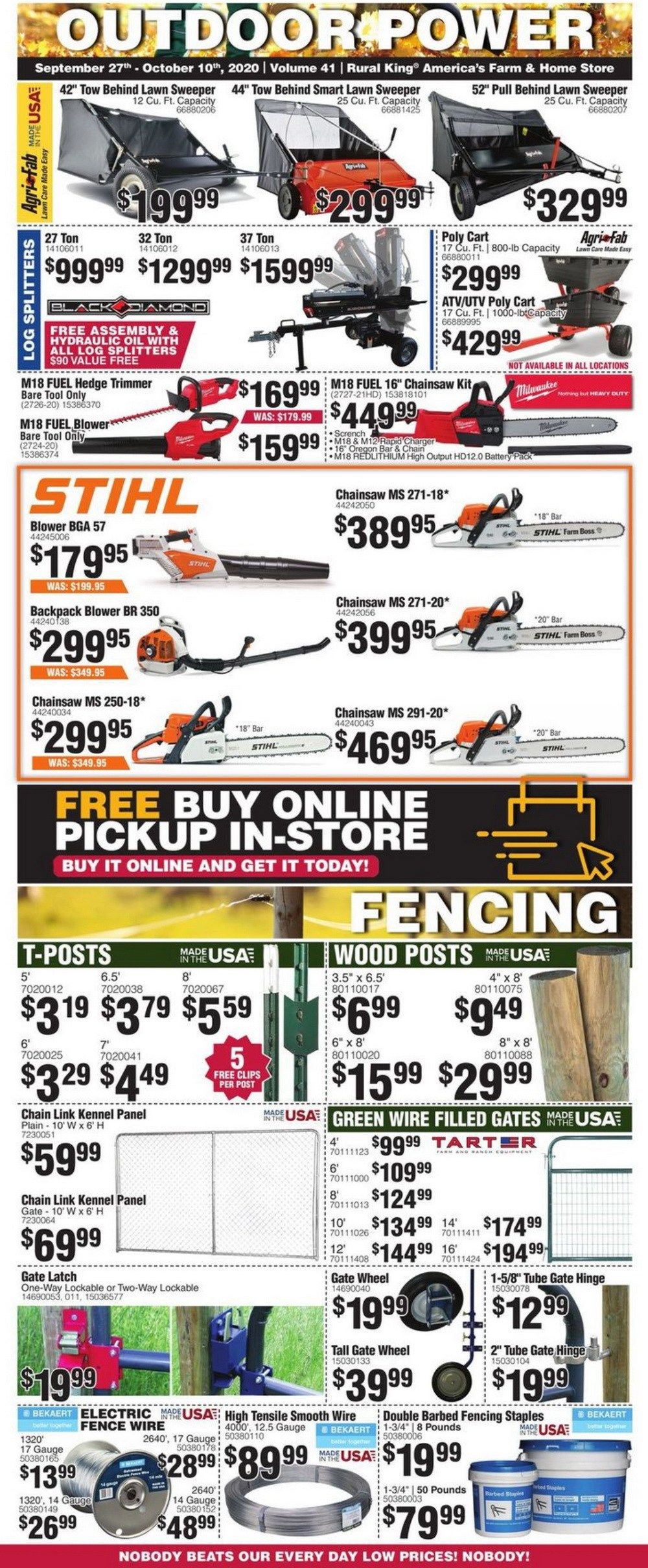 Rural King Weekly Ad Sep 27 Oct 10, 2020