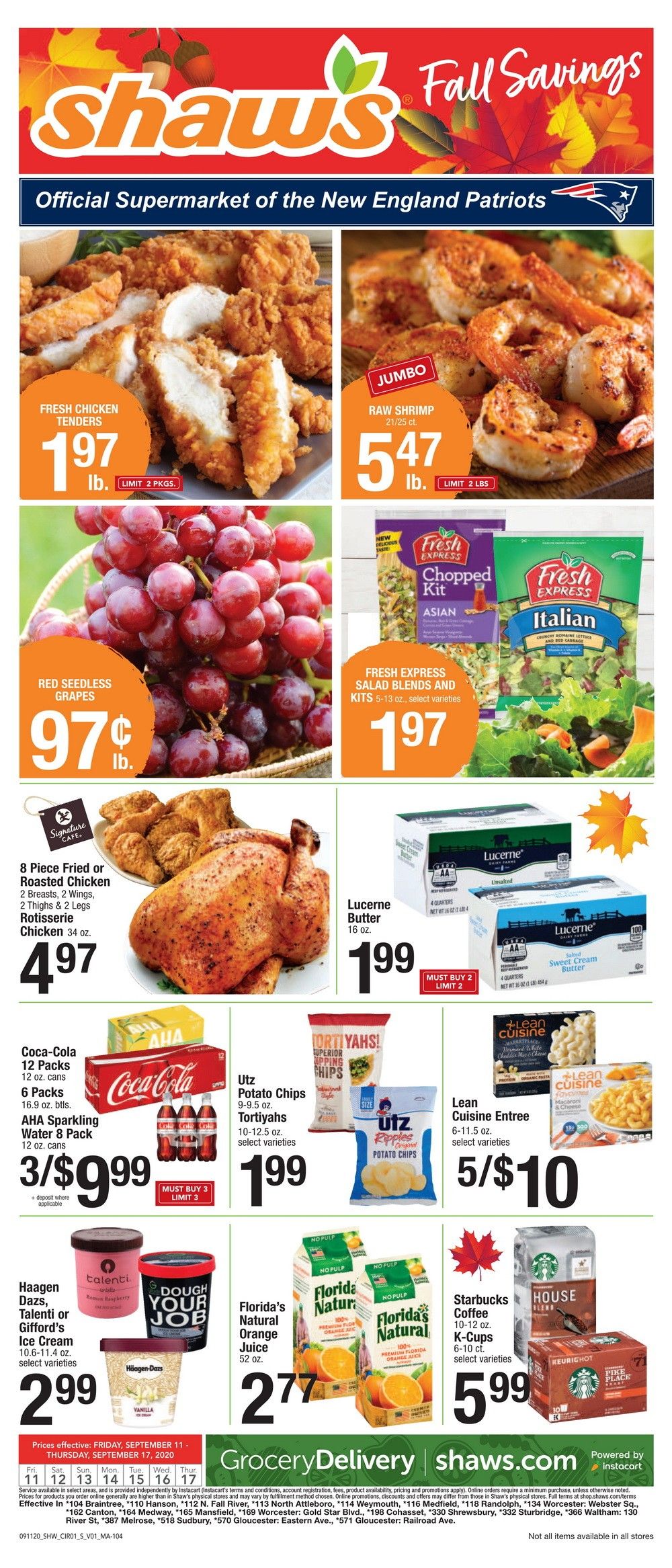 Shaw's Weekly Ad Sep 11 - Sep 17, 2020