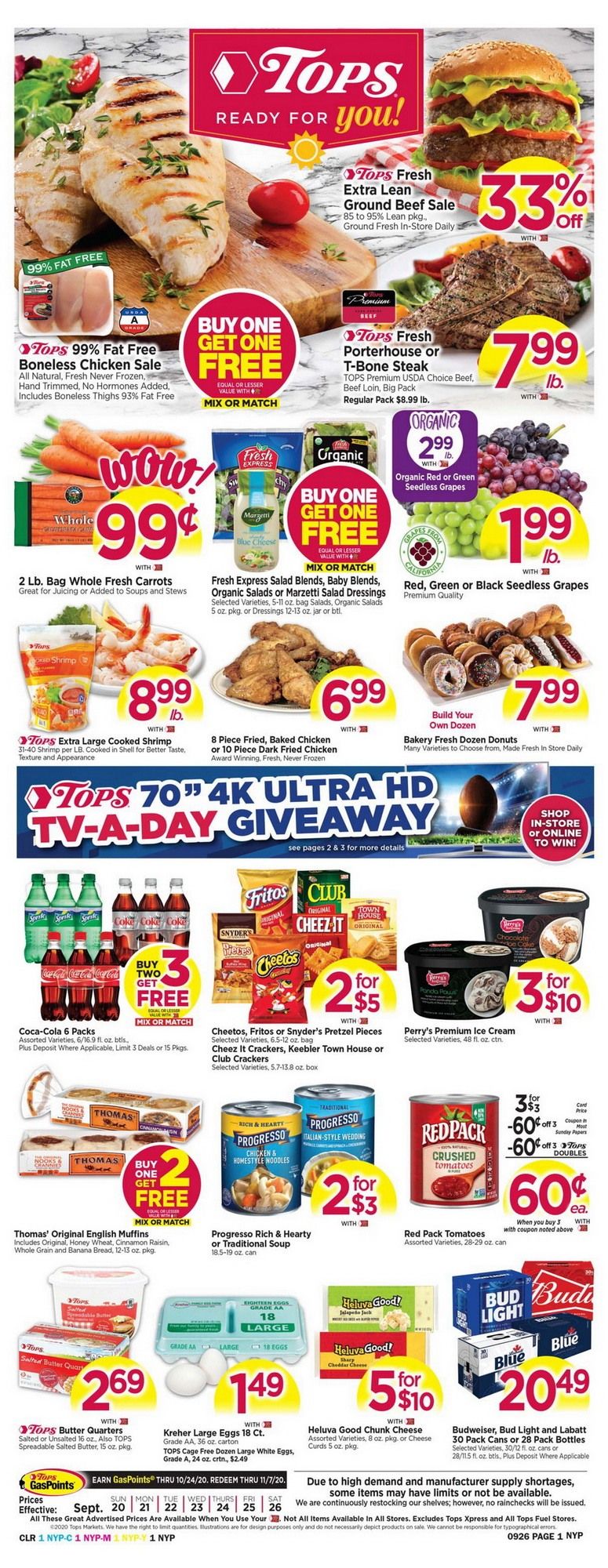 Tops Weekly Circular Sep 20 Sep 26, 2020