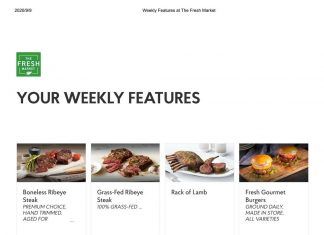 The Fresh Market Weekly Specials Sep 09- Sep 15, 2020