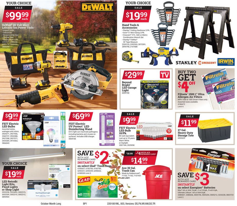 ACE Hardware Monthly Ad Oct 01 Oct 31, 2020