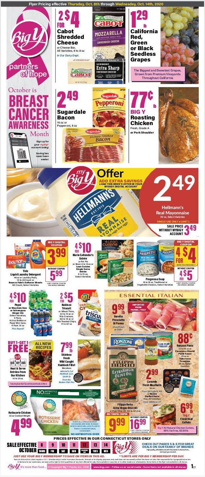 Big Y Weekly Ad Oct 08 Oct 14, 2020